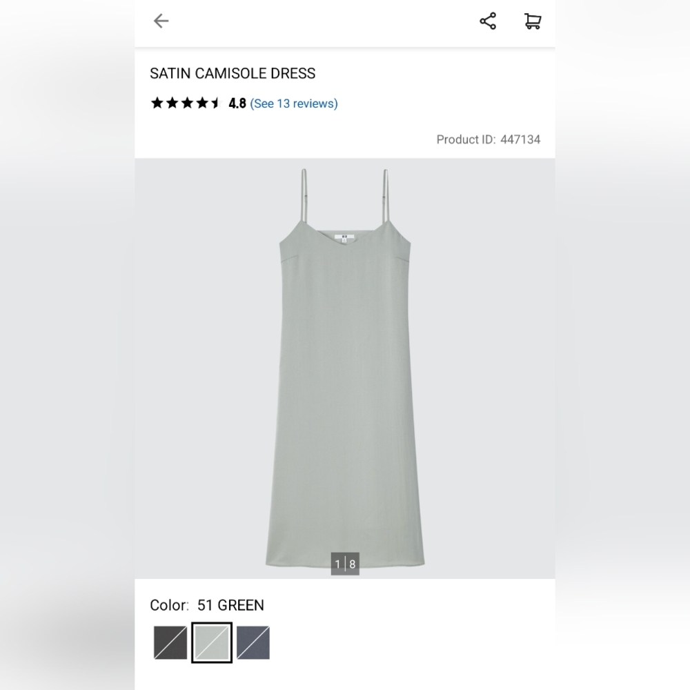 Uniqlo silk slip dress - Picture 7 of 7
